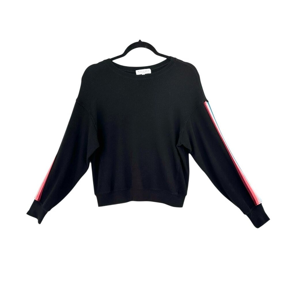 Michael Stars Gigi Brushed Stripe Trim Pullover